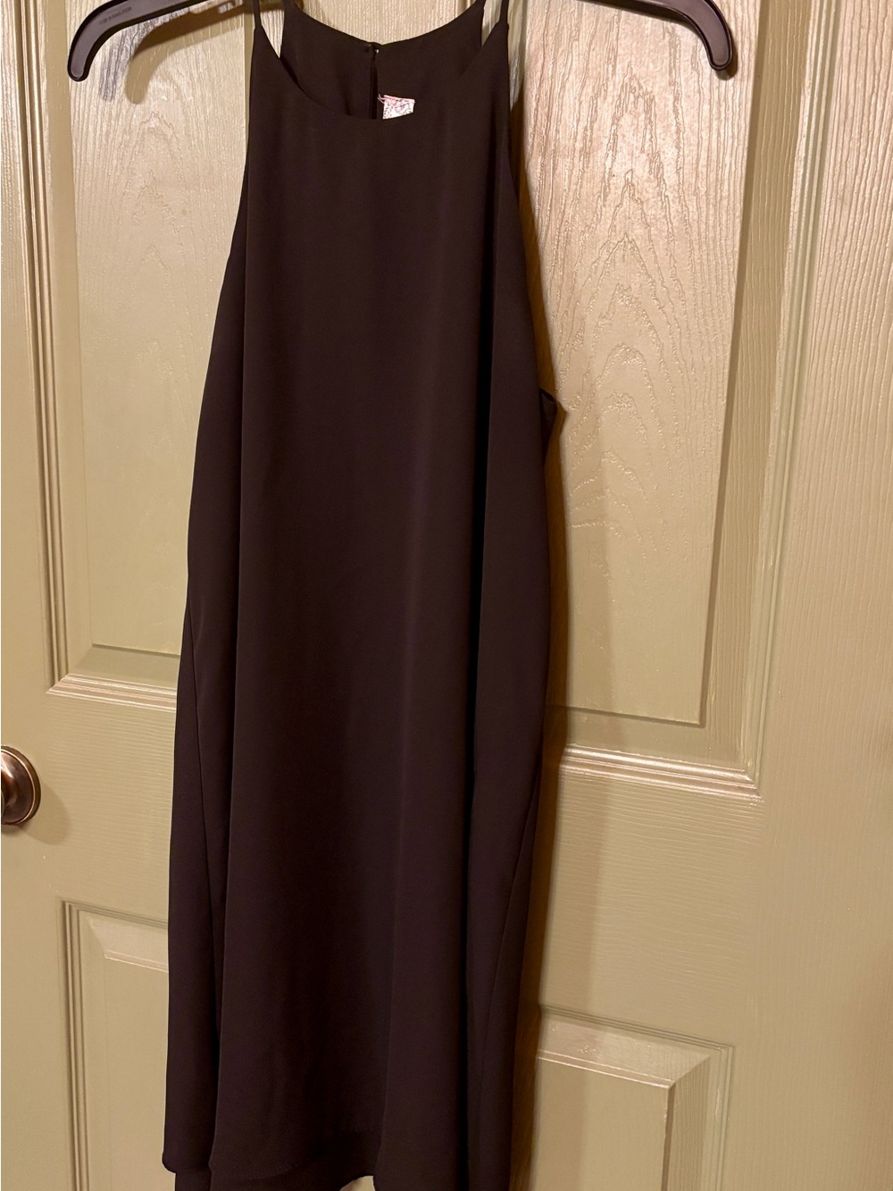 Pink Rose Black Trapeze Dress